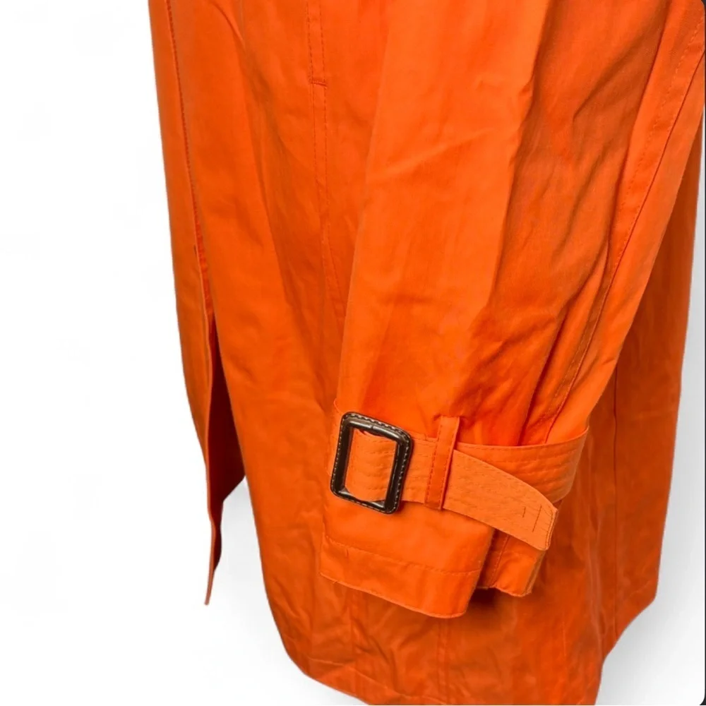 Michael Kors Orange Trench Coat Rain Jacket Womens Medium